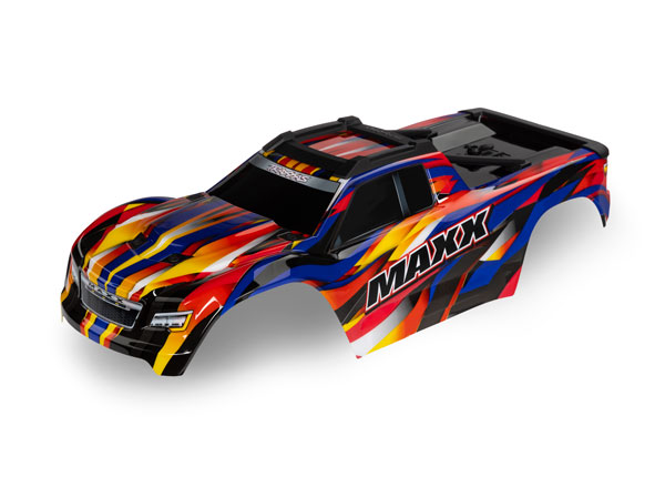 Traxxas Body, Maxx, yellow (painted, decals applied) (fits Maxx with extended chassis (352mm wheelbase)) - TRX8918P