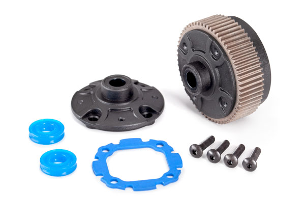 Traxxas Differential with steel ring gear/ side cover plate/ gasket/ x-rings (2)/ 2.5x10mm BCS (4) - TRX9481
