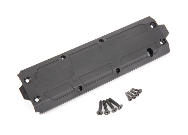 Traxxas Skidplate, center/ 4x20 CCS (4)/ 3x10 CS (4) (fits Maxx with extended chassis (352mm wheelbase)) - TRX8945R