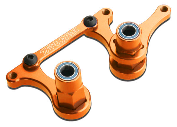 Traxxas Steering bellcranks, drag link (orange-anodized 6061-T6 aluminum)/ 5x8mm ball bearings (4)/ hardware (assembled) - TRX3743T