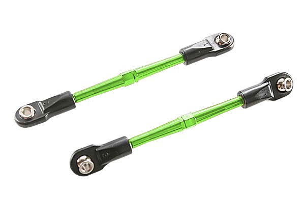 Traxxas Turnbuckles, aluminum (green-anodized), toe links, 59mm (2) (assembled w/ rod ends & hollow balls) (requires 5mm aluminum wrench TRX5477) - TRX3139G