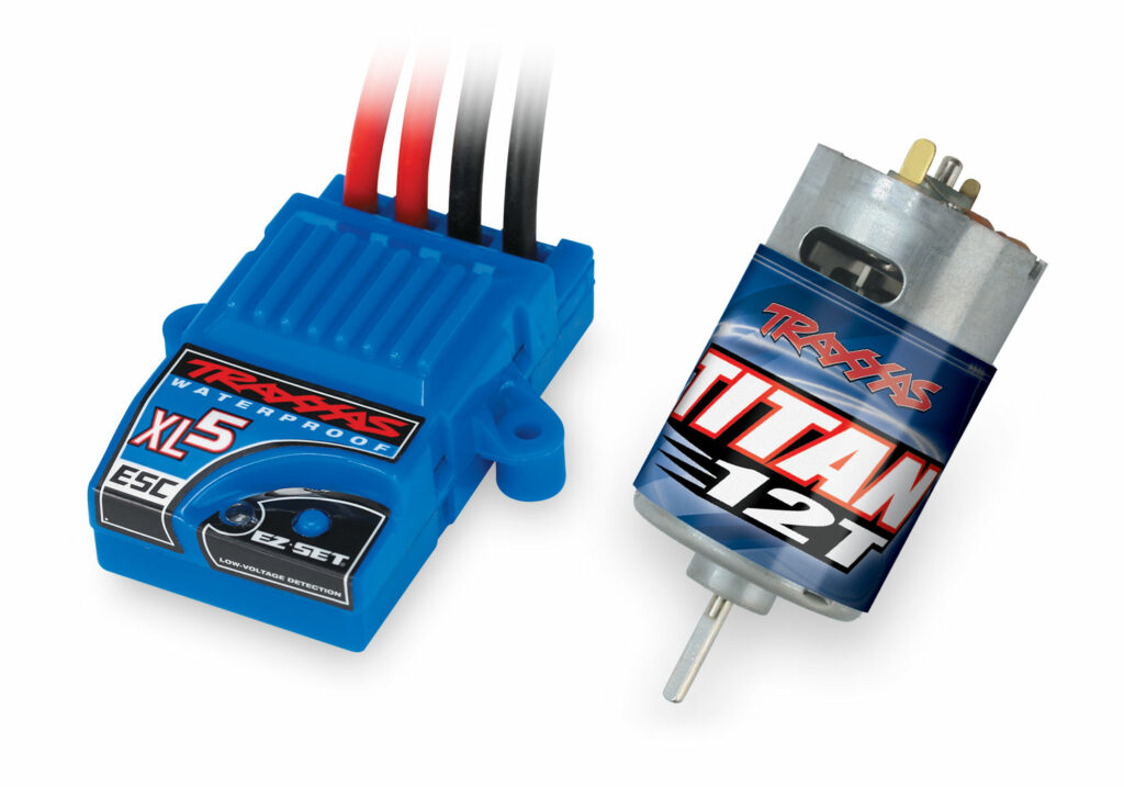 traxxas rustler xl5 2wd electro truggy rtr 2.4ghz met led verlichting inclusief power pack blauw