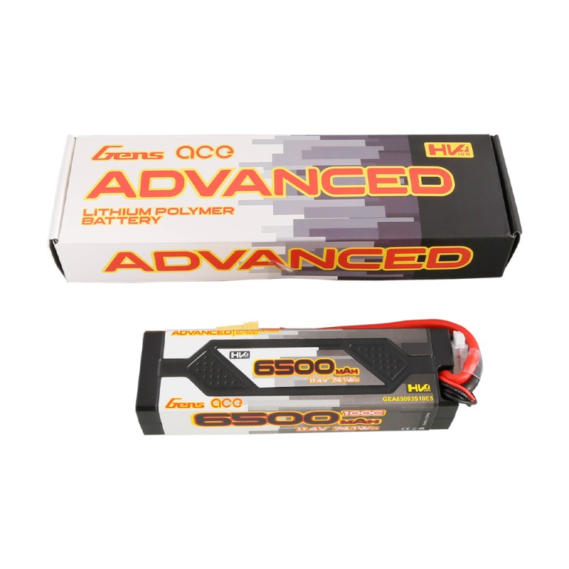 gens ace advanced 6500mah 11.4v 100c 3s1p hardcase 60 lipo batterij met ec 5 stekker