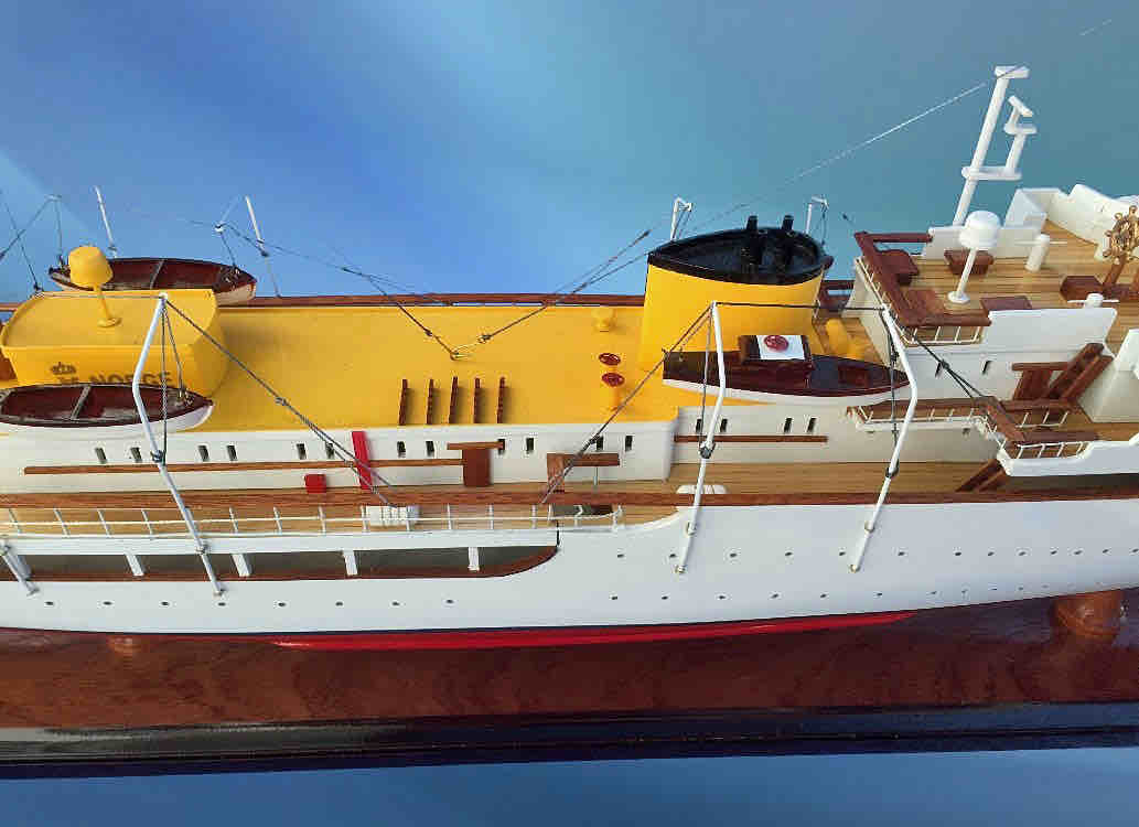 Modell-Tec Kongeskipet Norge houten scheepsmodel 1:80 (Geschikt voor RC besturing)