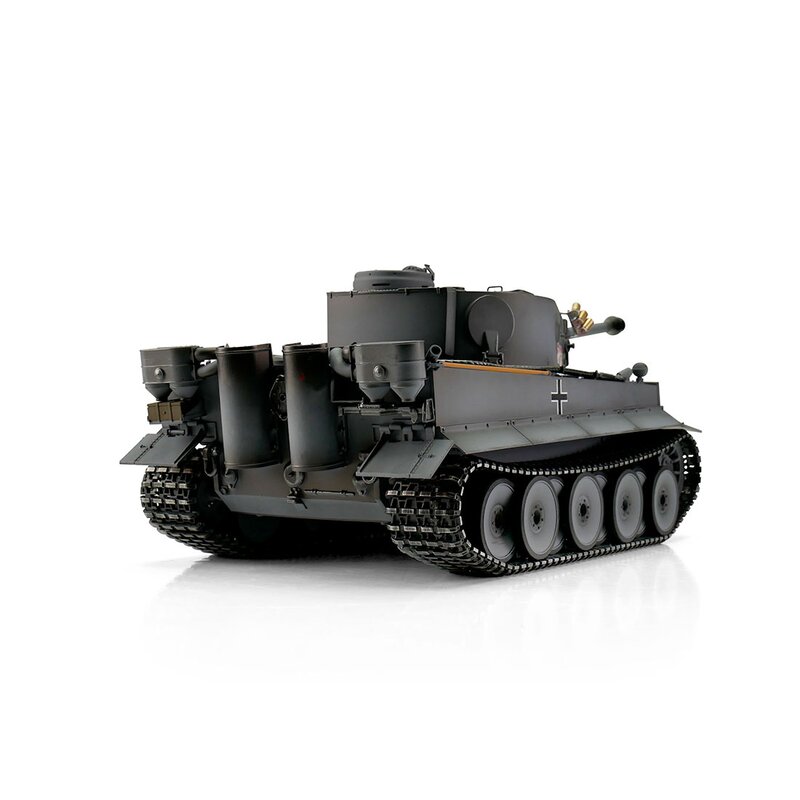 Torro Pro Edition RC Tank 1/16 Tiger I Early Version Grey 2.4Ghz geleverd in luxe houten krat
