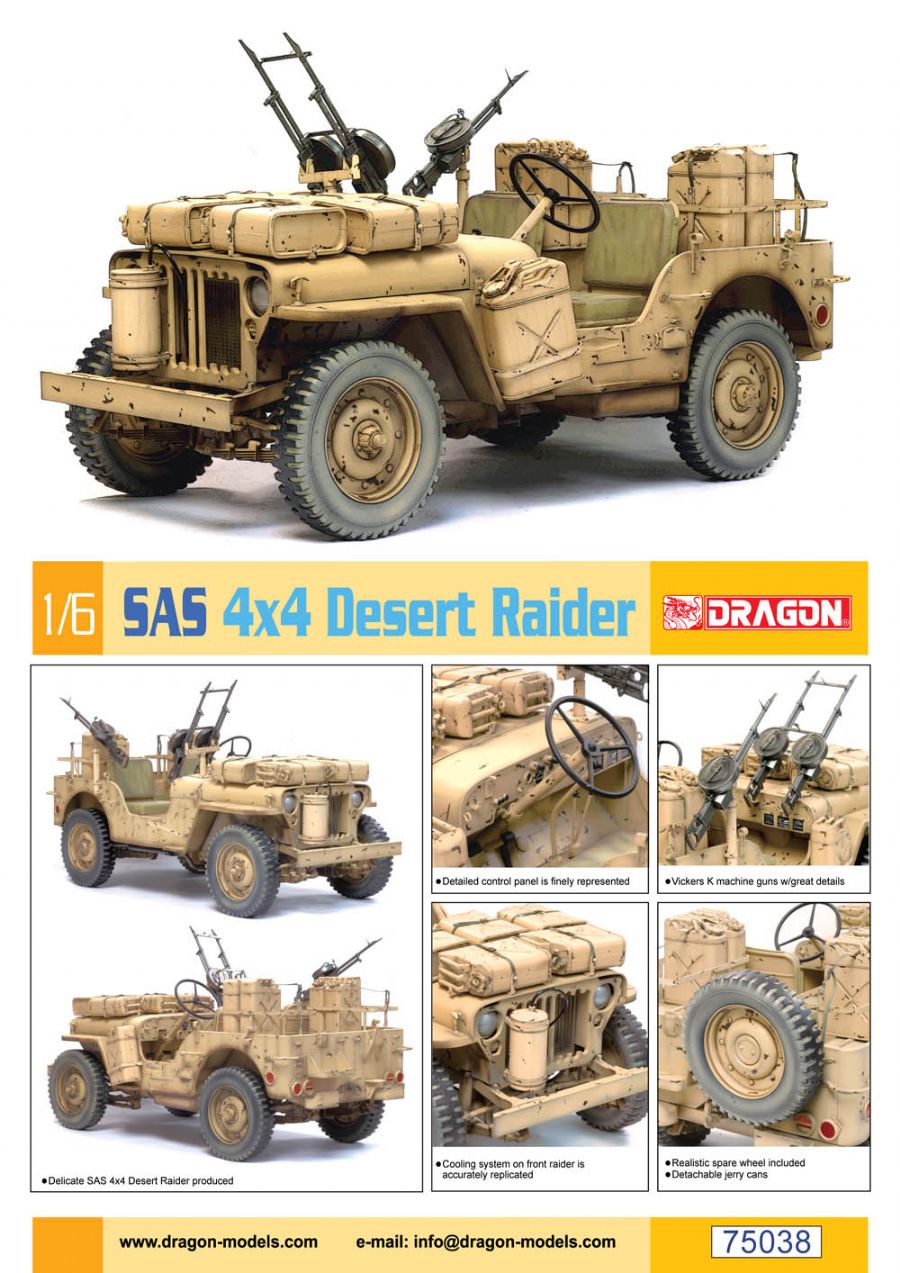 Dragon SAS 4x4 Desert Raider in 1/6 bouwpakket (levering onbekend)