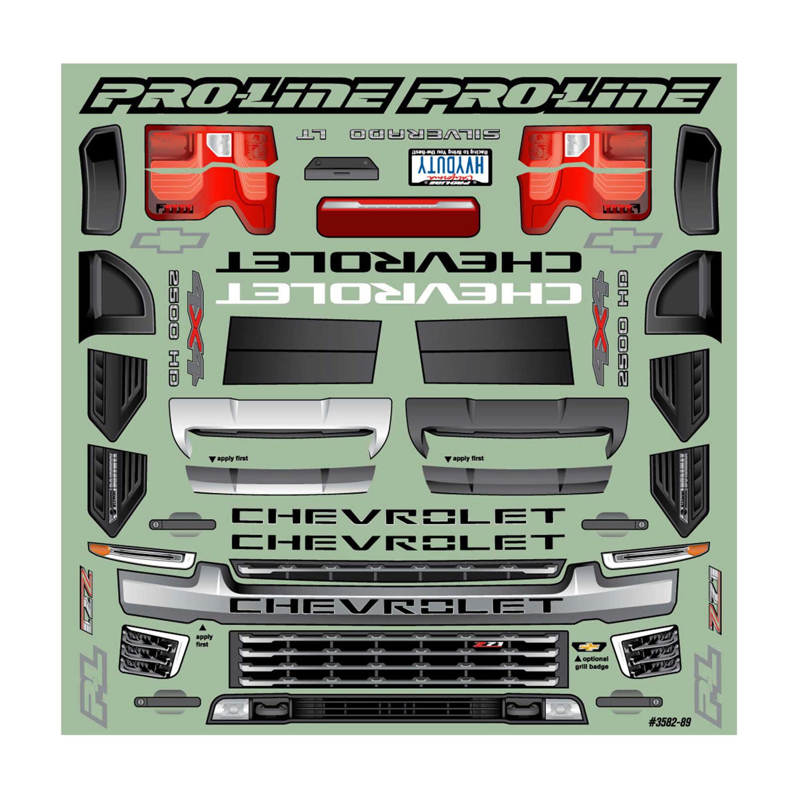 Proline 1/8 2021 Chevrolet Silverado 2500 HD Clear Body (ARRMA Kraton 6S)