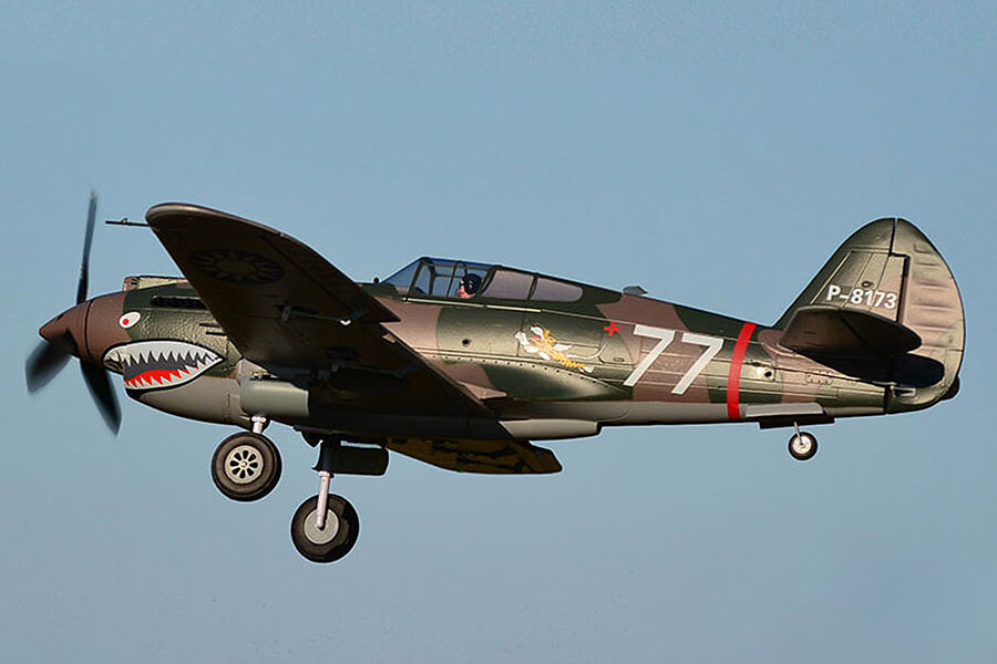 FMS 980mm P-40B FLYING TIGER ARTF with REFLEX (versie 2022)