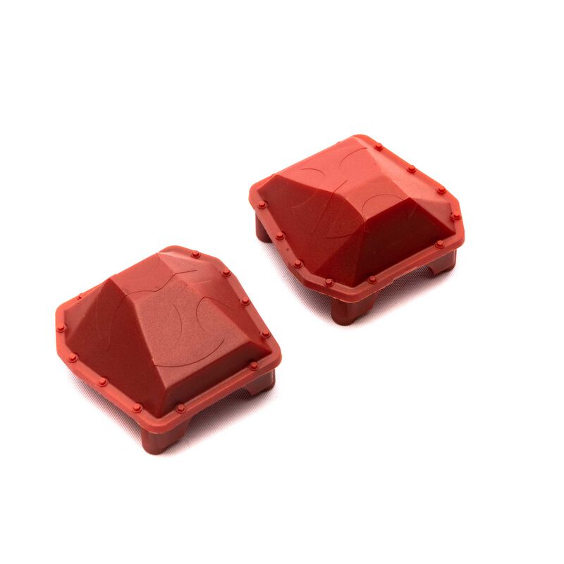 Axial SCX6 AR90 Diff Cover Axle Housing Red (2) - AXI252002