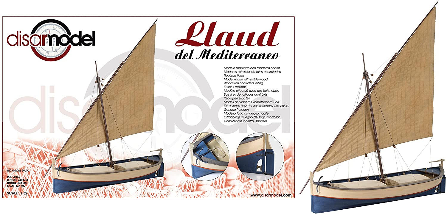 Disar Model Llaud Del Mediterraneo houten scheepsmodel 1:32 (laatste 4!!)