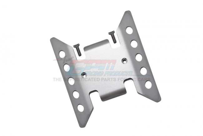 GPM Axial SCX6 Stainless Steel Center Gearbox Skid Plate 3 pieces