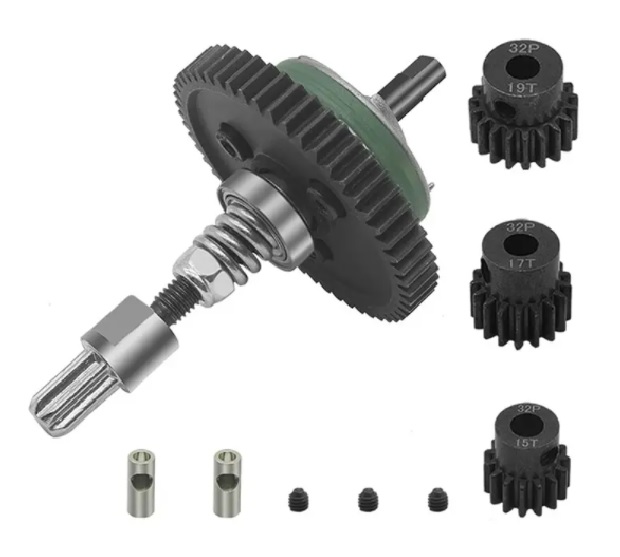 Integy Clutch Assembly with 54T Spur, Hub & 15/17/19T Pinions for Traxxas 1/10 Slash 4X4 & Rustler 4X4 & Stampede 4X4