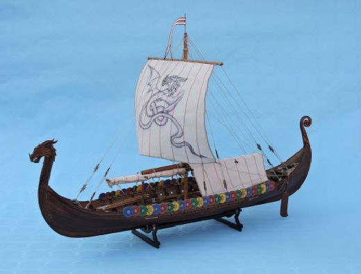 Mantua Drakkar Viking houten scheepsmodel 1:50 (mooiste in zijn soort)