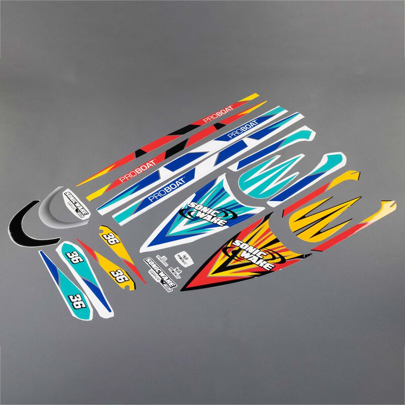 Pro Boat Decal Set T1/T2 Sonicwake 36 V2