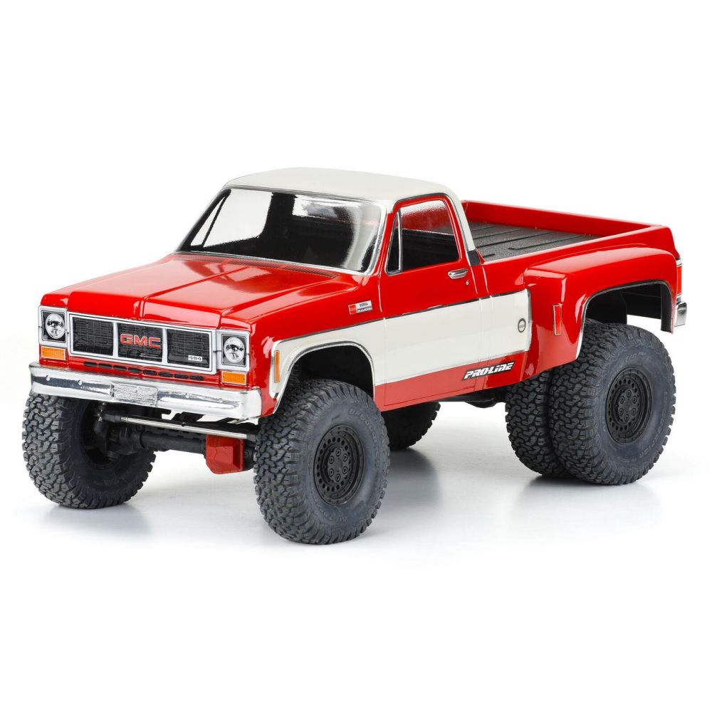 Proline 1973 GMC Sierra 3500 Clear Body for 12.3" (313mm) Wheelbase Scale Crawlers with PRO278600 Carbine Dually Wheels