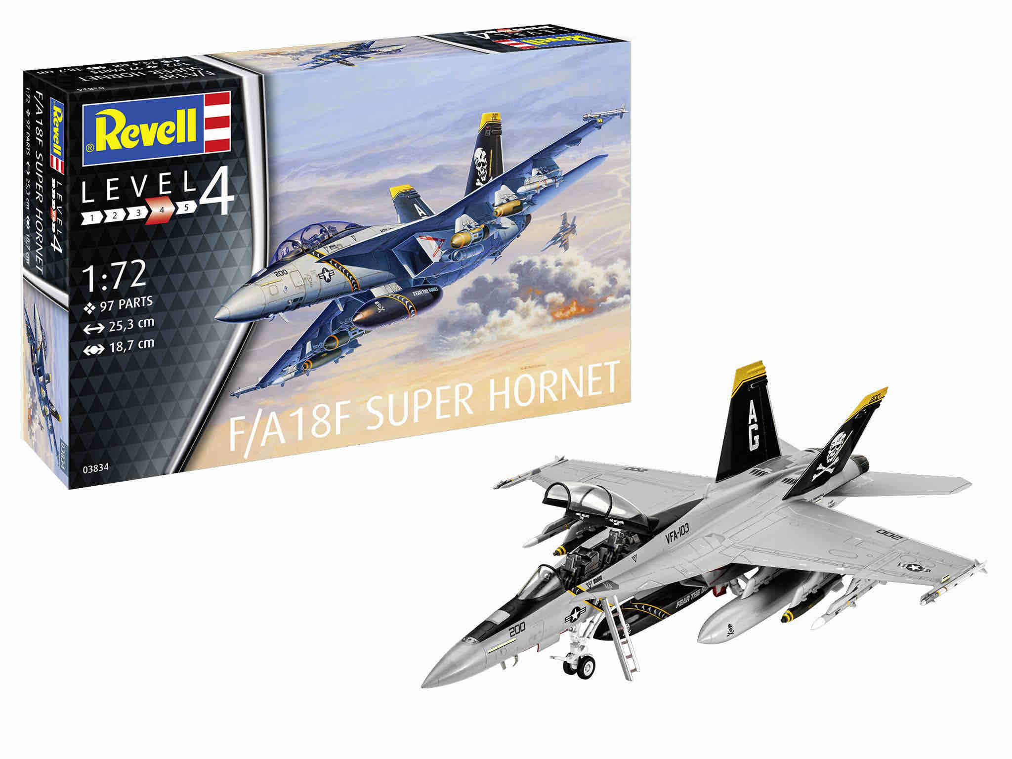 Revell Model Set F/A-18F Super Hornet in 1:72 bouwpakket