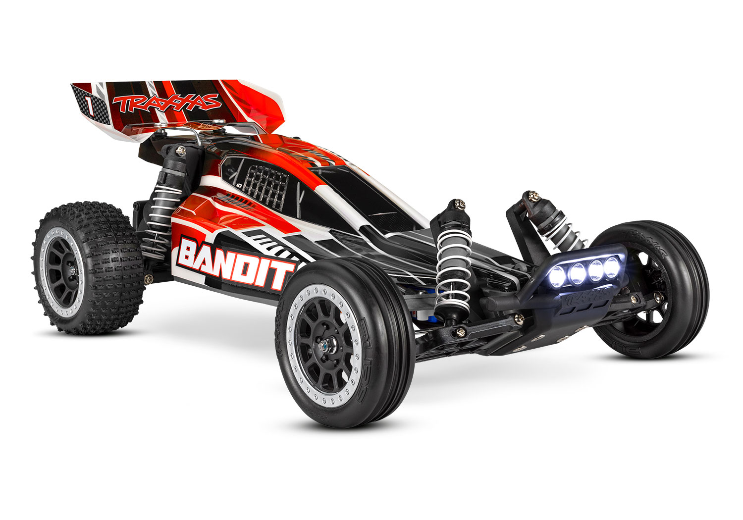 Traxxas Bandit XL5 2WD electro buggy RTR 2.4Ghz met LED verlichting inclusief Power Pack - Rood/Zwart
