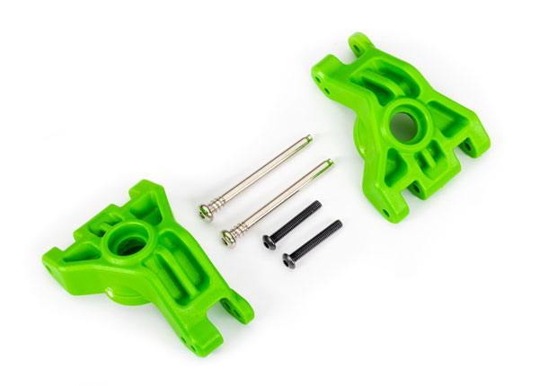 Traxxas Carriers, stub axle, rear, extreme heavy duty, green (left & right)/ 3x41mm hinge pins (2)/ 3x20mm BCS (2) (for use with TRX9080 upgrade kit) - TRX9050G