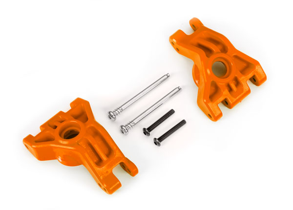 Traxxas Carriers, stub axle, rear, extreme heavy duty, orange (left & right)/ 3x41mm hinge pins (2)/ 3x20mm BCS (2) (for use with TRX9080 upgrade kit) - TRX9050T