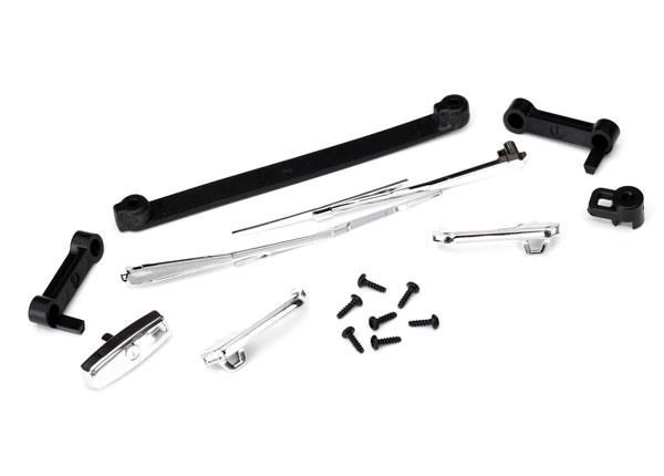 Traxxas Door handles left right & rear tailgate / windshield wipers left & right / retainers (2)/ 1.6x5 BCS (self-tapping) (7) (fits TRX8130 body) - TRX8132