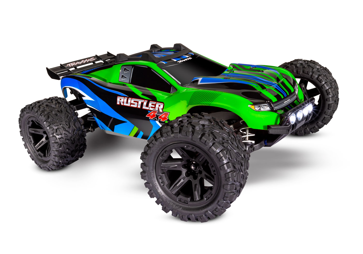 Traxxas Rustler 4x4 XL5 4WD electro truggy RTR 2.4Ghz met LED verlichting inclusief Power Pack - Groen