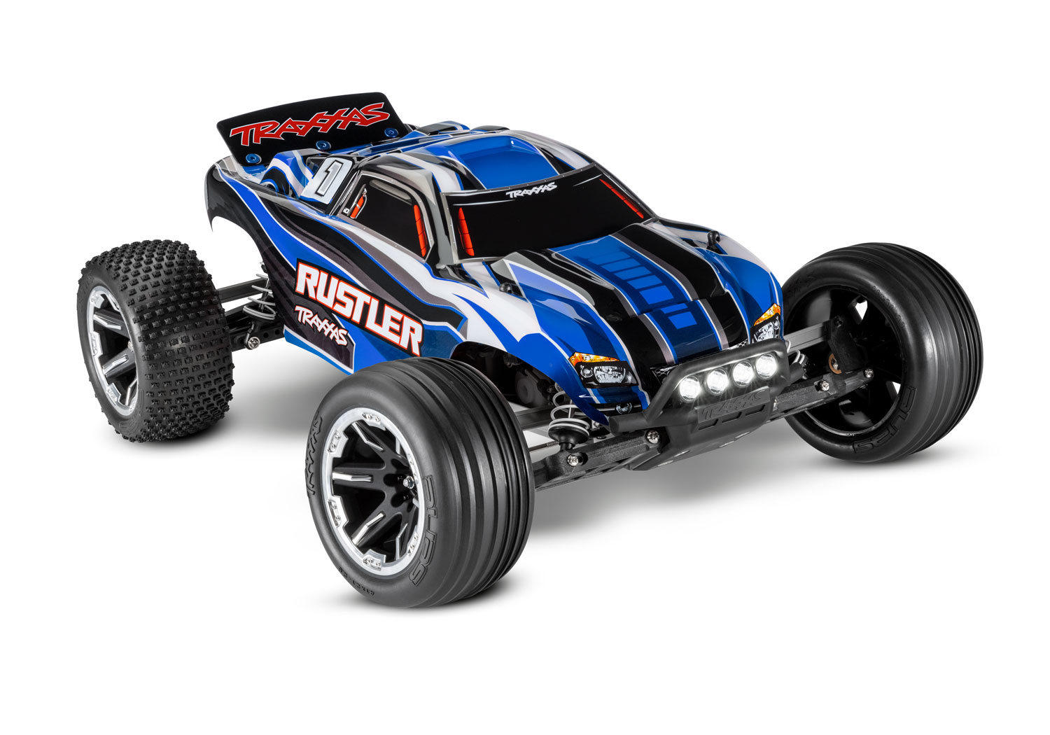 Traxxas Rustler XL5 2WD electro truggy RTR 2.4Ghz met LED verlichting inclusief Power Pack - Blauw