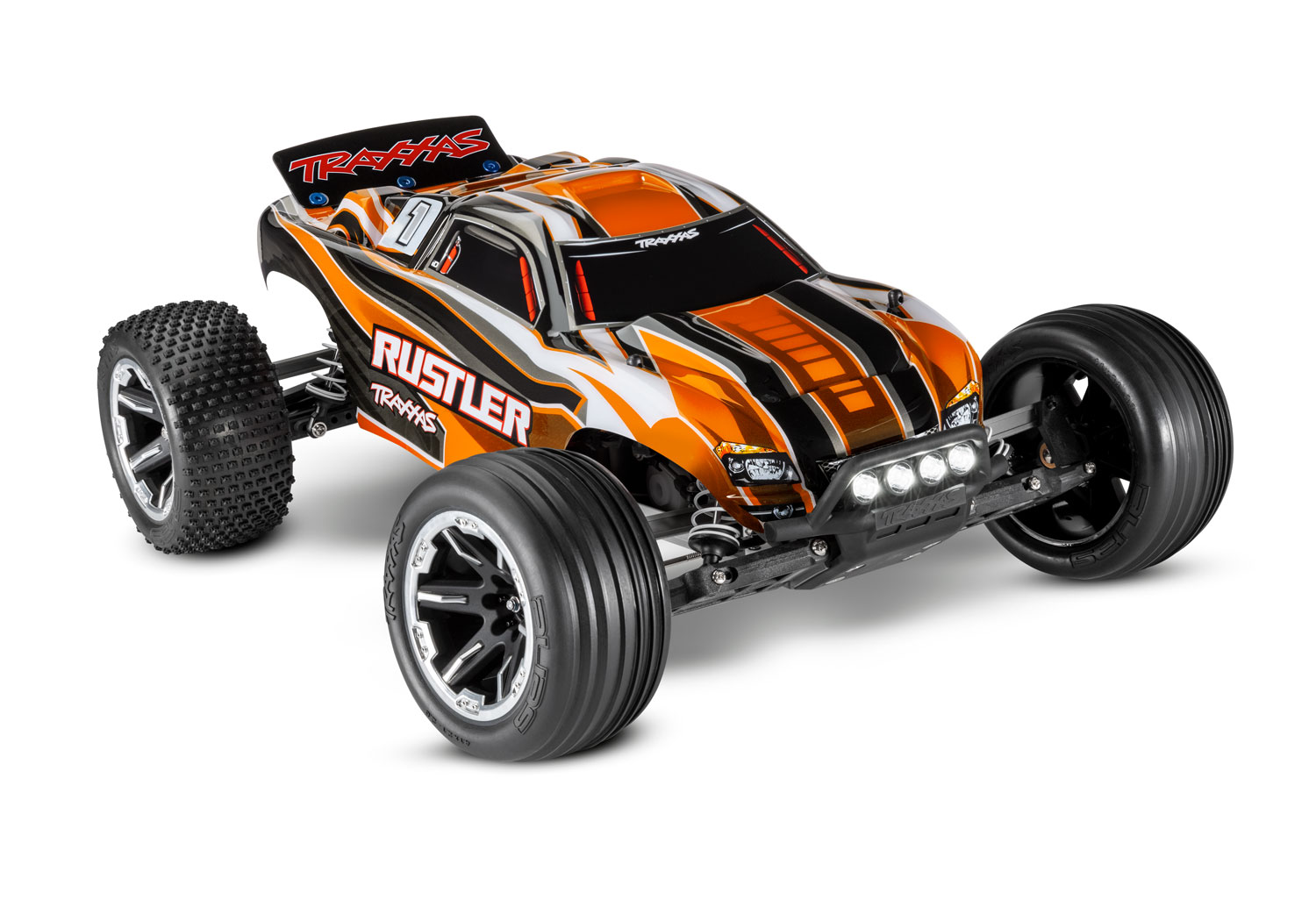 Traxxas Rustler XL5 2WD electro truggy RTR 2.4Ghz met LED verlichting inclusief Power Pack - Oranje