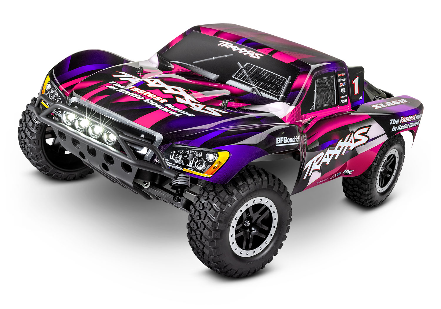 Traxxas Slash XL5 2WD short course truck RTR 2.4Ghz met LED verlichting inclusief Power Pack - Roze