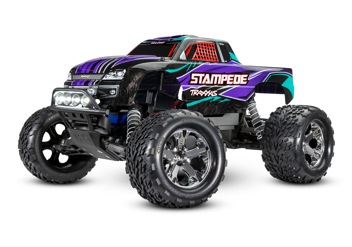 Traxxas Stampede XL5 2WD monster truck RTR 2.4Ghz met LED verlichting inclusief Power Pack - Paars