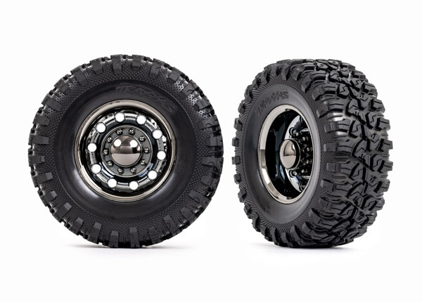 Traxxas Tires and wheels, assembled, glued (TRX-6 2.2" wheels, Canyon RT 4.6x2.2" tires) (rear) (2) - TRX8854X