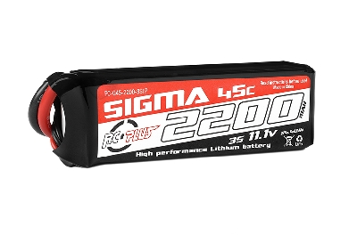 RC Plus LiPo Batterypack Sigma 45C-90C 2200 mAh 3S1P 11.1V - XT-60 stekker