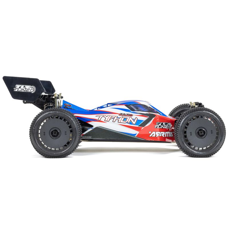 ARRMA 1/8 TLR Tuned TYPHON 6S 4WD BLX Buggy RTR Rood/Blauw