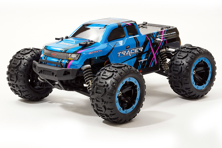 FTX Tracer 1/16 4WD Brushless Electro Monster Truck RTR - Blauw