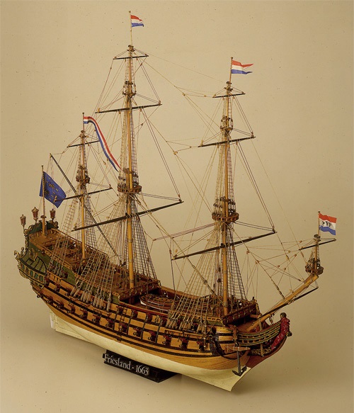 Mamoli Friesland 1663 houten scheepsmodel 1:75 (versie 2023)