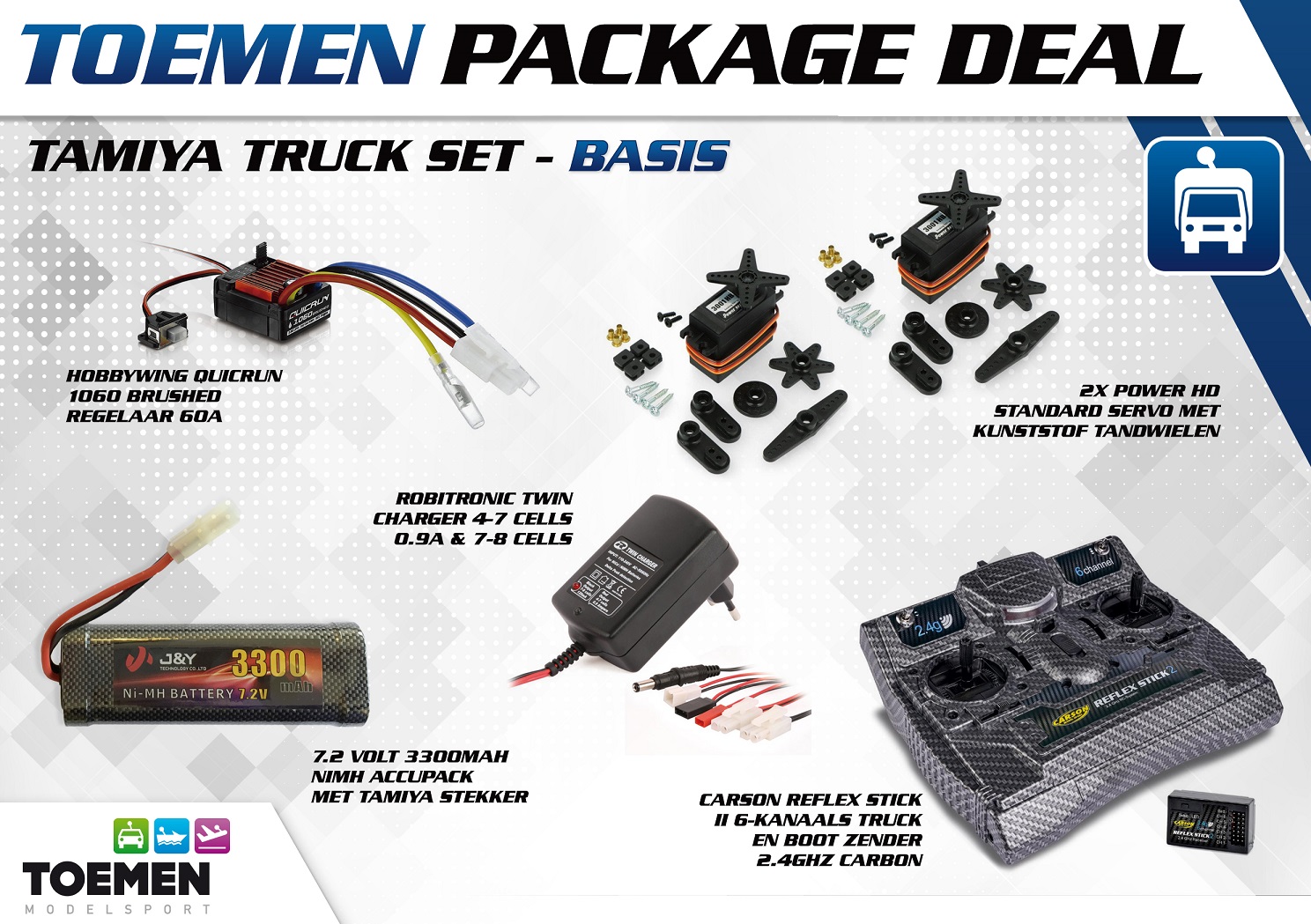 Toemen Package Deal Tamiya Truck Set - Basis