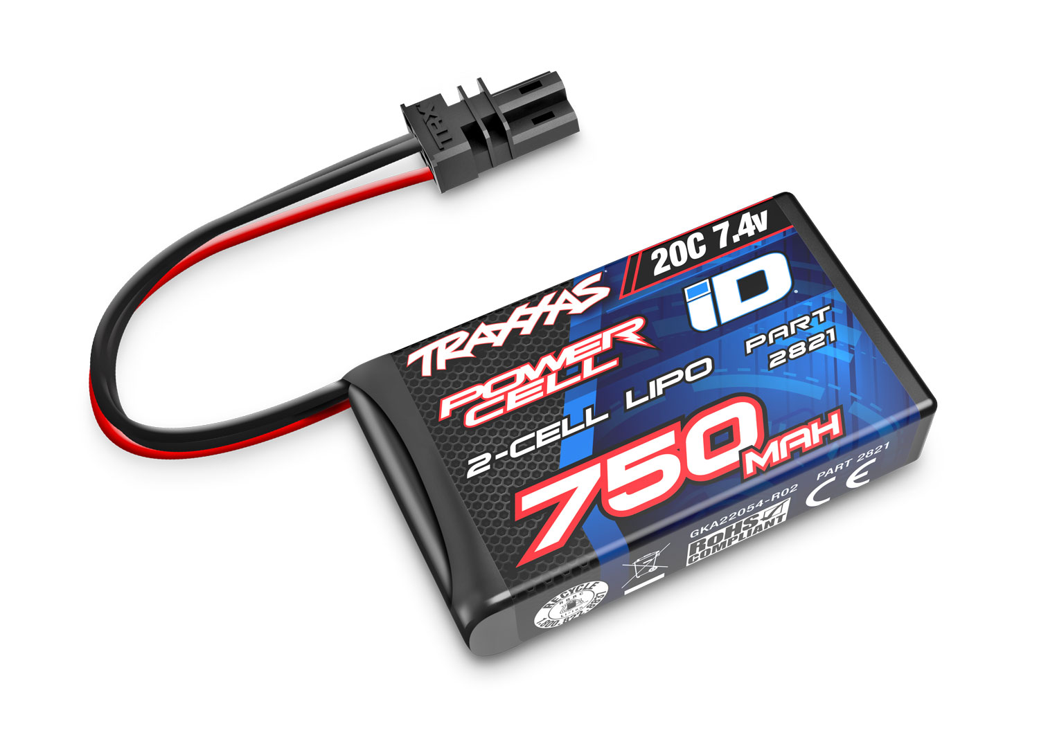 Traxxas 750mAh 7.4V 2-Cell 20C LiPo Battery - TRX2821