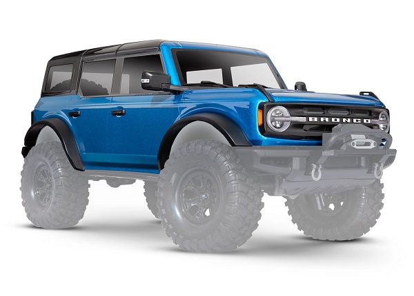 Traxxas Body, Ford Bronco (2021), complete, Velocity Blue (painted) (includes grille, side mirrors, door handles, fender flares, windshield wipers, spare tire mount & clipless mounting) (requires TRX8080X inner fenders) - TRX9211A