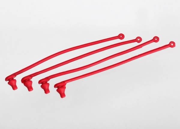 Traxxas Body clip retainer, red (4) - TRX5752