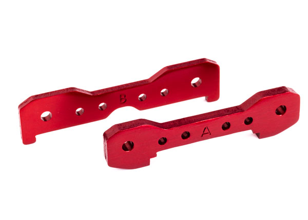 Traxxas Tie bars, front, 6061-T6 aluminum (red-anodized) - TRX9527R