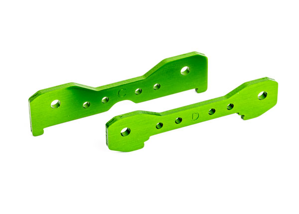 Traxxas Tie bars, rear, 6061-T6 aluminum (green-anodized) - TRX9528G