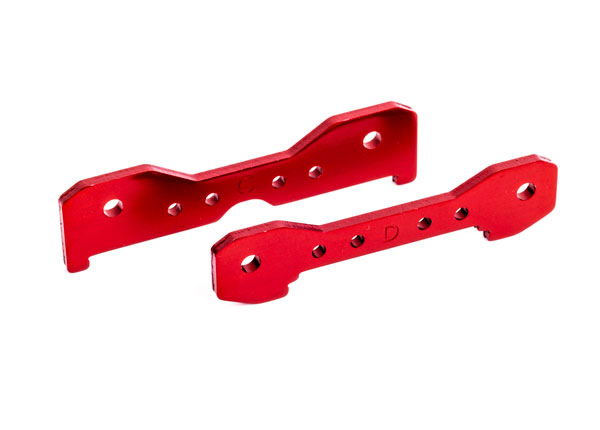 Traxxas Tie bars, rear, 6061-T6 aluminum (red-anodized) - TRX9528R