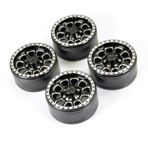 fastrax aluminium beadlock ten 1.9" wheels black 4 stuks
