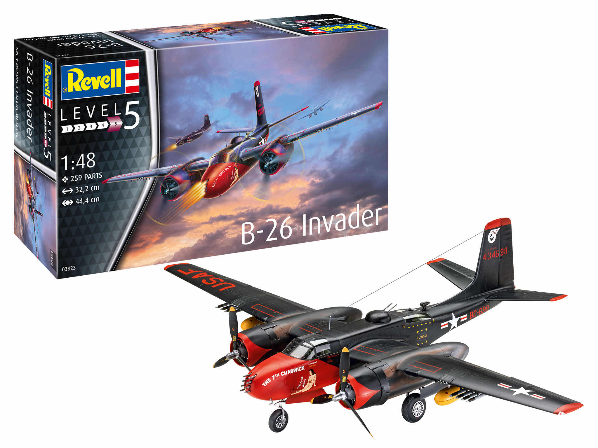 Revell B-26 Invader 1:48 bouwpakket · Toemen