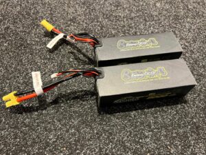 2x gens ace bashing series 8000mah 14.8v 100c 4s2p lipo batterij ec5 stekker in een goede staat!