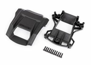 traxxas skid pads (hood scoop)/ mount/ 3x12mm cs (11) (attaches to #7812 body) trx7814