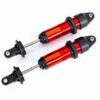traxxas shocks, gtx, medium (aluminum, red anodized) (fully assembled w/o springs) (2) trx7861r