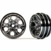 traxxas wheels, 1.0 (black chrome) (2) trx9770 blkcr