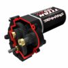 traxxas transmission, complete (high range (trail) gearing) (16.6:1 reduction ratio) (includes titan 87t motor) trx9791