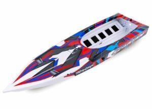 traxxas hull, spartan, red graphics (fully assembled) trx5737r