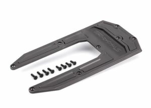 traxxas skidplate, chassis, graphite gray (fits sledge) trx9623a